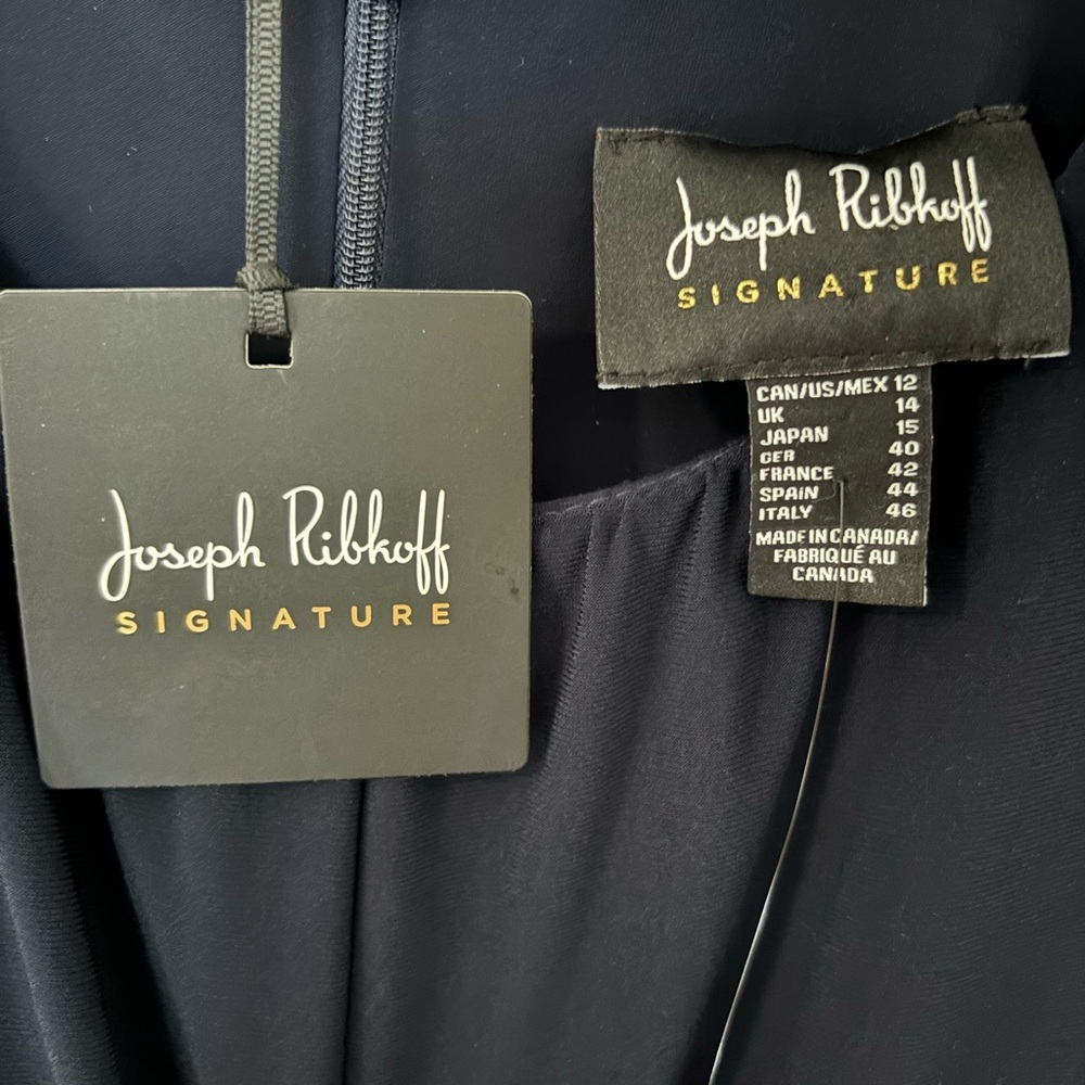 Joseph Ribkoff Signature Navy Blue Dress Size 12 NWT